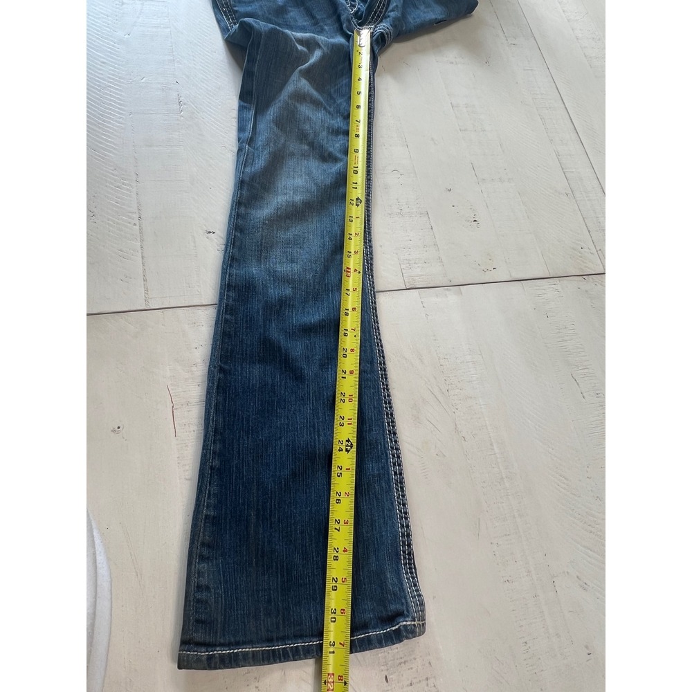 BKE Sabrina Flare Jeans Womens 26R Medium Wash Blue Denim Low Rise - Picture 7 of 9